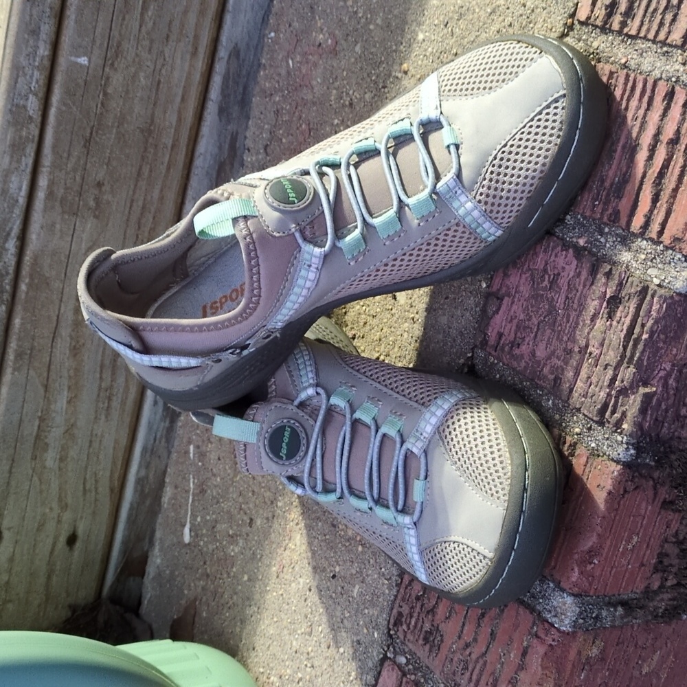 JSport by Jambu Tahoe Encore Cool Mint & Gray Slip-On Sneakers